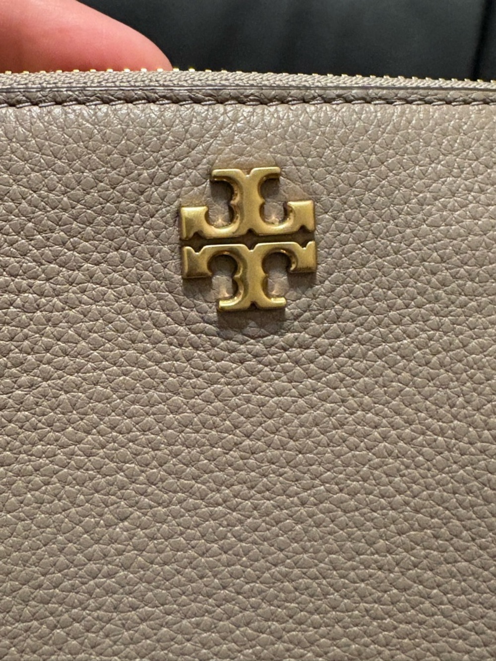 Tory Burch Kira Pebbled gray Leather Crossbody - Picture 6 of 8